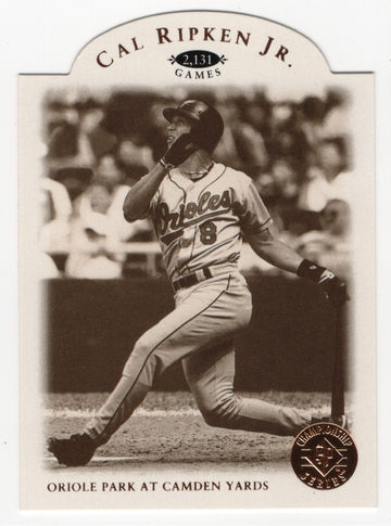 1995 UPPER DECK SP GOLD DIE-CUT CHAMPIONSHIP SERIES # CR1 CAL RIPKEN JR HOF