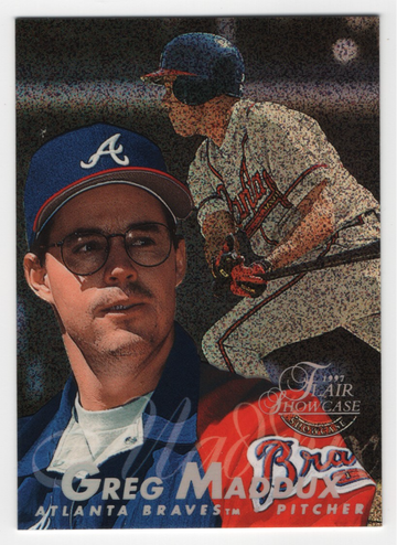 1997 FLAIR SHOWCASE ROW 0 # 44 GREG MADDUX HOF