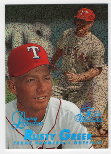 1997 FLAIR SHOWCASE LEGACY ROW 0 - 016 OF 100 RUSTY GREER # 156 HOF