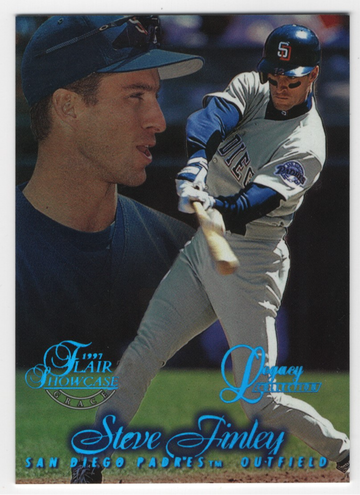 1997 FLAIR SHOWCASE LEGACY ROW 1 - 054 OF 100 STEVE FINLEY # 96