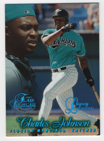 1997 FLAIR SHOWCASE LEGACY ROW 1 - 066 OF 100 CHARLES JOHNSON # 78