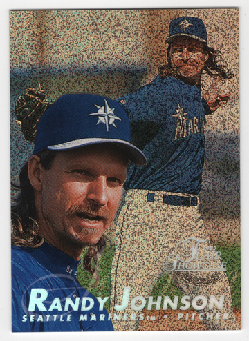 1997 FLAIR SHOWCASE ROW 0 RANDY JOHNSON # 20 HOF