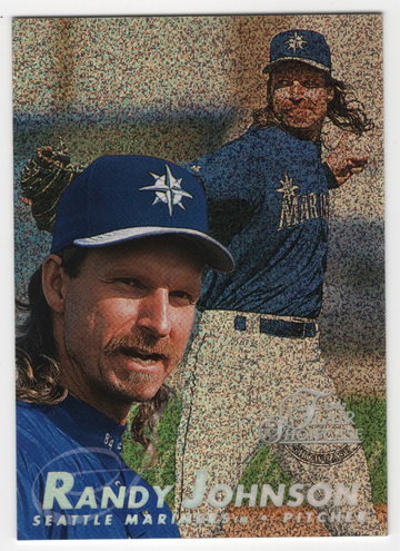 1997 FLAIR SHOWCASE ROW 0 RANDY JOHNSON # 20 HOF