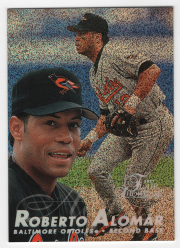 1997 FLAIR SHOWCASE ROW 0 ROBERTO ALOMAR # 58 HOF