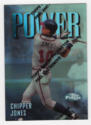 1997 TOPPS FINEST REFRACTOR CHIPPER JONES # 108 HOF