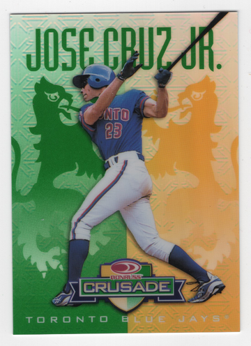 1998 DONRUSS CRUSADE GREEN 242 OF 250 JOSE CRUZ JR # 51 HOF