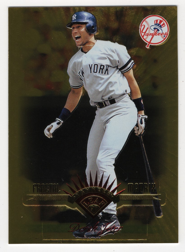 1997 LLEAF FRACTAL MATRIX GOLD DEREK JETER # 165 HOF
