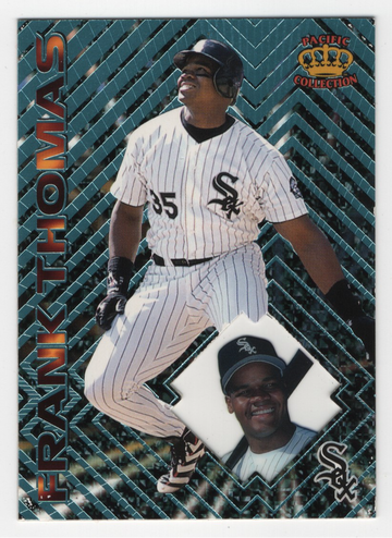 1997 PACIFIC COLLECTION CROWN BLUE FRANK THOMAS # 22 HOF
