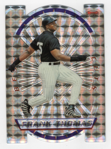 1996 BOWMAN'S BEST PRIME CUT DIE CUT ATOMIC REFRACTOR FRANK THOMAS # 14 HOF