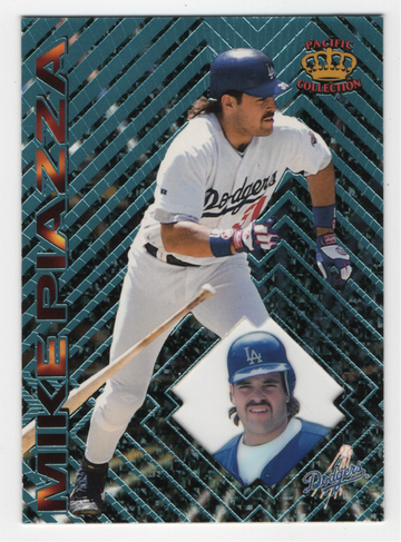 1997 PACIFIC COLLECTION CROWN BLUE MIKE PIAZZA # 115 HOF