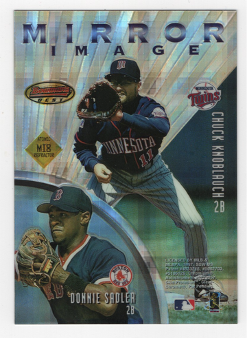 1997 BOWMAN'S BEST ATOMIC REFRACTOR MIRROR IMAGE BIGGIO GUERRERO KNOBLAUCH SADLER # MI8 HOF