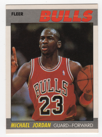 1987-88 FLEER # 59 MICHAEL JORDAN 2ND YEAR HOF A
