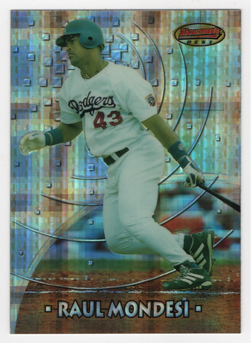 1997 BOWMAN'S BEST ATOMIC REFRACTOR RAUL MONDESI # 97
