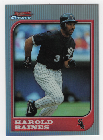 1997 BOWMAN'S CHROME REFRACTOR HAROLD BAINES # 33 HOF