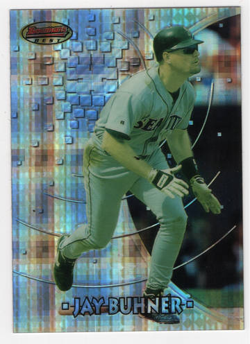 1997 BOWMAN'S BEST ATOMIC REFRACTOR JAY BUHNER # 17 HOF
