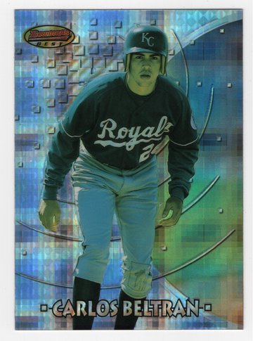1997 BOWMAN'S BEST ATOMIC REFRACTOR ROOKIE CARLOS BELTRAN # 176 HOF