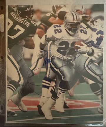 EMMITT SMITH HOF 8X10 AUTOGRAH CERTIFIED AUTHENTIC