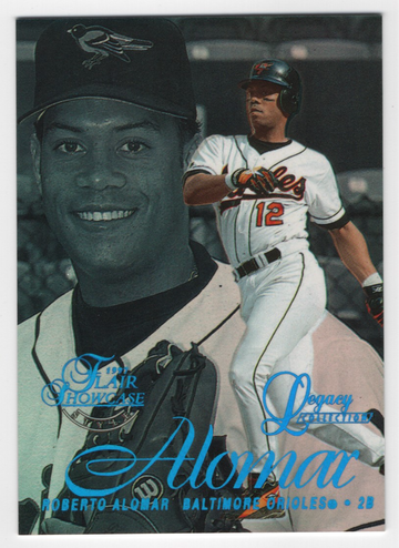 1997 FLAIR SHOWCASE LEGACY: ROW1 CARLOS DELGADO; ROW2 ROBERTO ALOMAR; ROW1 JORGE POSADA