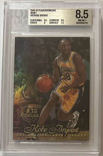 🔥 1996-97 FLAIR SHOWCASE ROW 1 KOBE BRYANT # 31 ROOKIE BGS 8.5 HALL OF FAMER 🔥