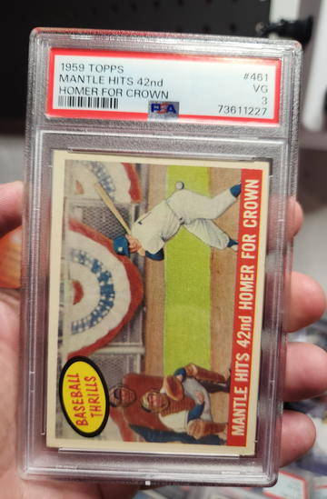 1950 topps #461 Mickey Mantle psa 3