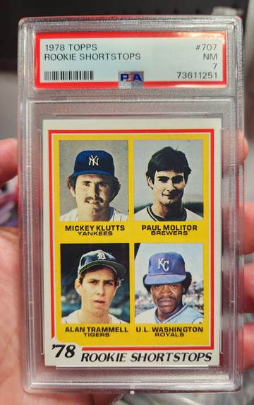 1978 topps #707 Paul Molitor Alan Trammell psa 7