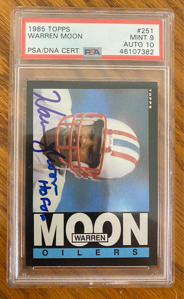 1985 Topps Warren Moon PSA 9 Auto 10 RC