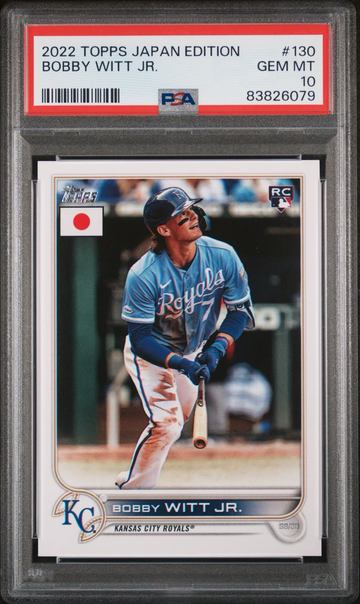 2022 Topps Japan Edition Bobby Witt Jr RC PSA 10 Royals