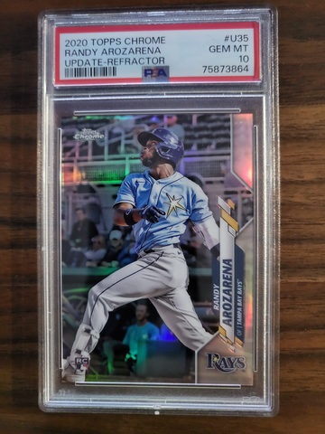 2020 Topps Chrome Update Refractor Randy Arozarena RC PSA 10 GEM-MINT 