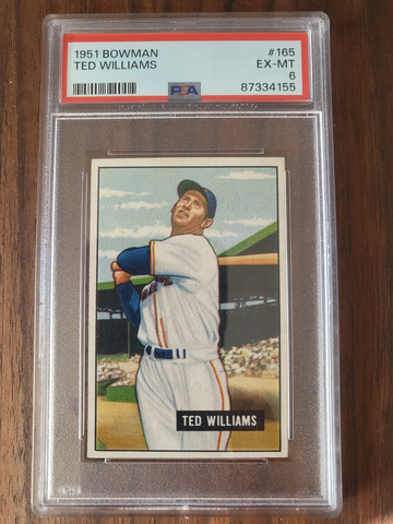 1951 Bowman Ted Williams PSA 6 #165