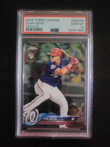 2018 Topps Chrome Update Target Exclusive HMT #55 Juan Soto  RC PSA 10 Gem-Mint 