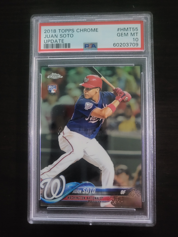 2018 Topps Chrome Update Target Exclusive HMT #55 Juan Soto  RC PSA 10 Gem-Mint 