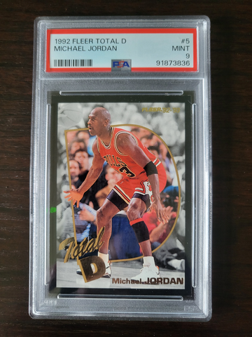 1992 Fleer Total D Michael Jordan PSA 9 