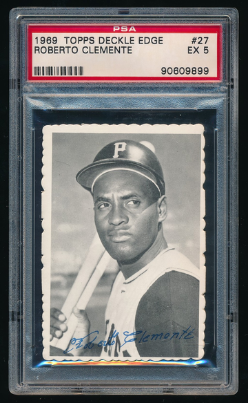 1969 Topps Deckle Edge #27, Roberto Clemente PSA 5
