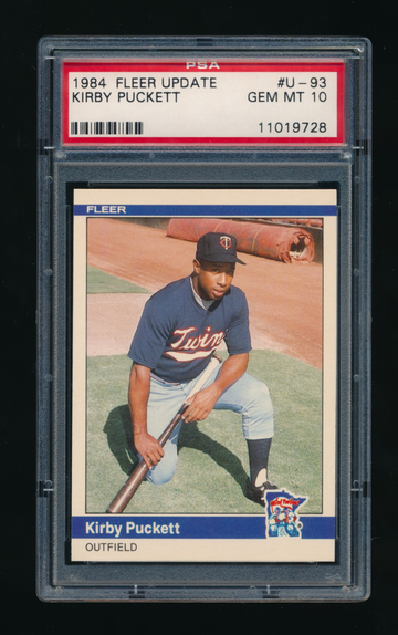1984 Fleer Update #U-93, Kirby Puckett RC, PSA 10 GEM MINT