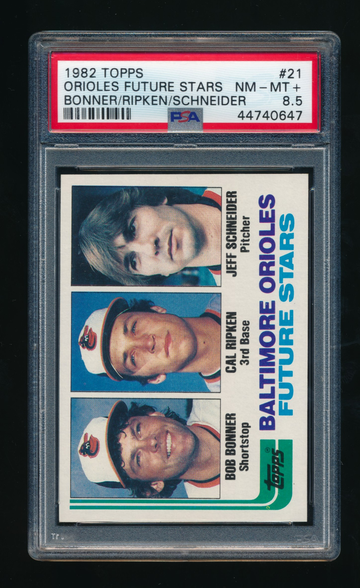 1982 Topps #21, Cal Ripken Jr RC PSA 8.5 NMMT+ Centered