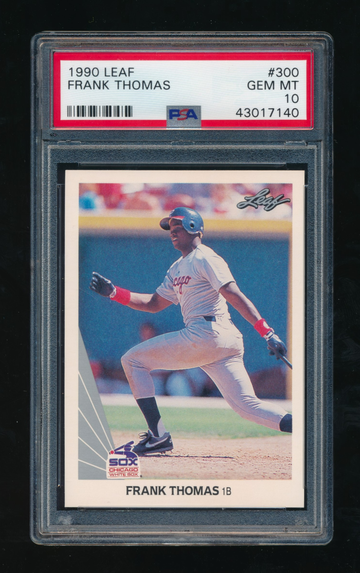1990 Leaf #300, Frank Thomas RC PSA 10 GEM MINT