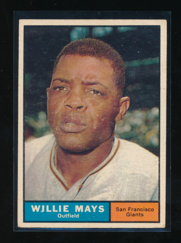 1961 Topps #150, Willie Mays VG Nice Centering