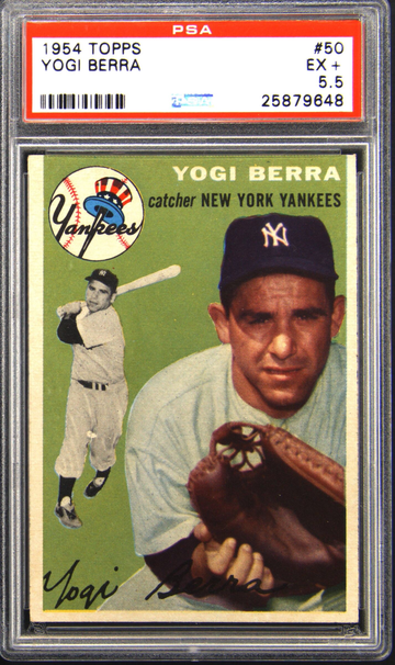 1954 Topps #50, Yogi Berra PSA 5.5 EX+ Centered
