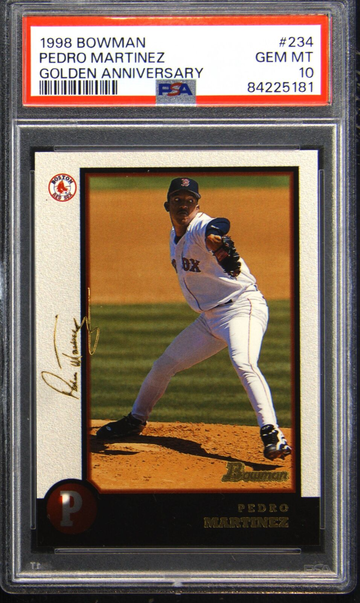 1998 Pedro Martinez Bowman Golden Anniversary SP /50, PSA 10 POP 1!