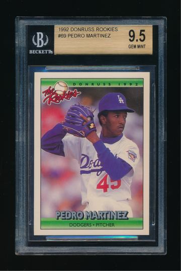 1992 Donruss The Rookies Pedro Martinez RC, BGS 9.5 GEM MINT