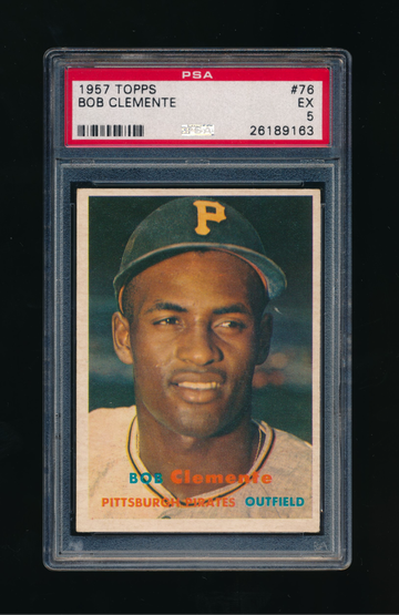 1957 Topps #76, Roberto Clemente PSA 5