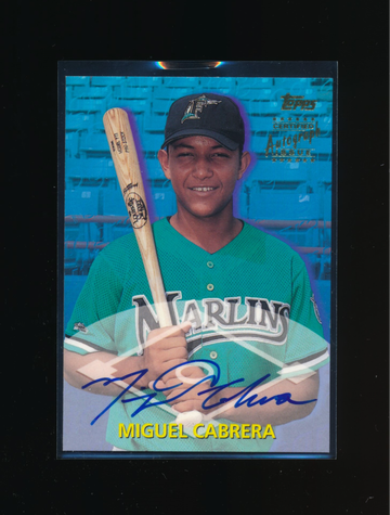 2000 Topps Traded Autographs Miguel Cabrera RC Auto EXMT NM Great Signature