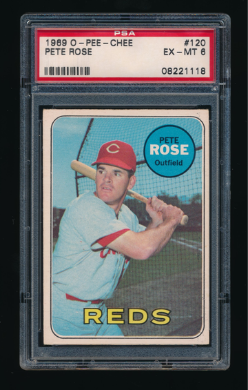 1969 OPC #120, Pete Rose PSA 6 EXMT