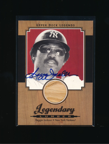 2001 Upper Deck Legends Reggie Jackson Legendary Lumber Auto Bat