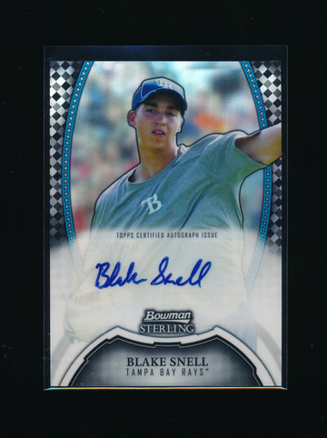 2011 Bowman Sterling Prospects Blake Snell Black Refractor Auto RC SP /25, Great Shape