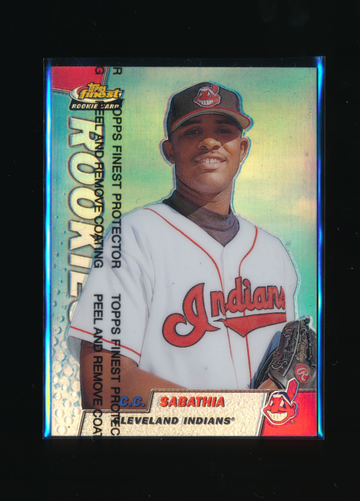 1999 Topps Finest #294, CC Sabathia Refractor RC W/ Coating RARE