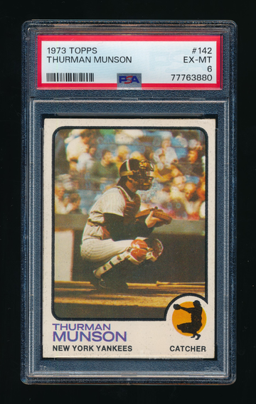 1973 Topps #142, Thurman Munson PSA 6 Centered