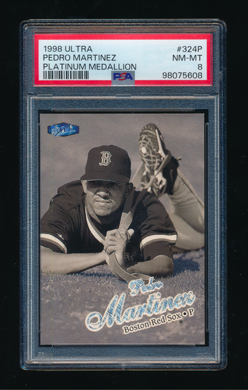 1998 Ultra Pedro Martinez #324 SP Platinum Medallion /98, PSA 8 NMMT