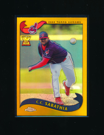 2002 CC Sabathia Topps Chrome Gold Refractor