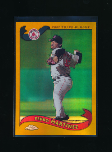 2002 Topps Chrome #1, Pedro Martinez Gold Refractor Centered